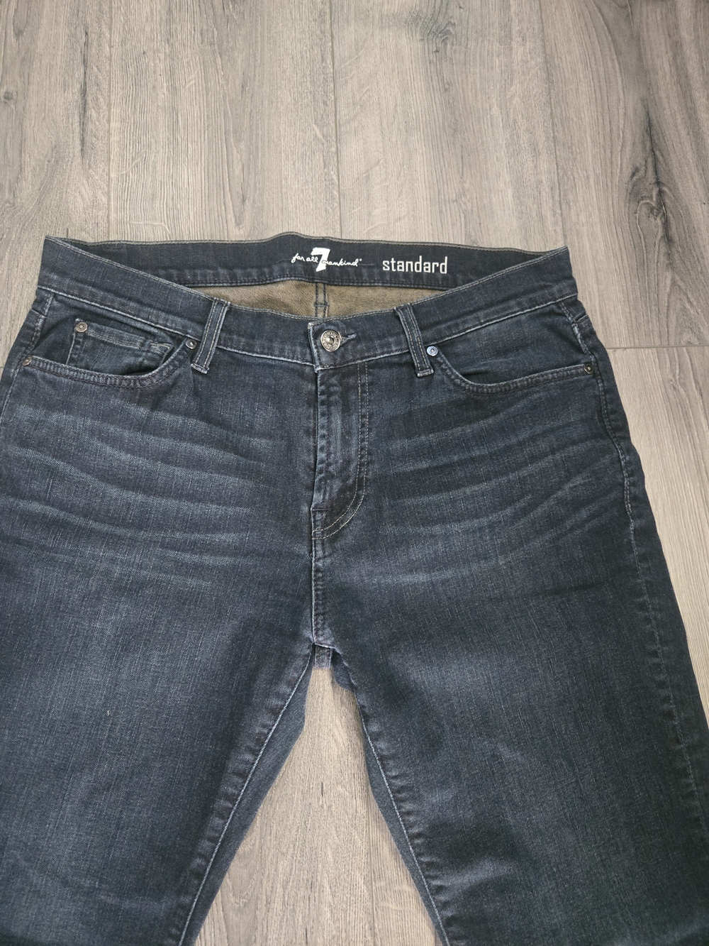 7 For All Mankind Women's Dark Indigo Skinny Jeans